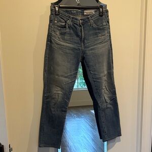 AG the prima cigarette leg size 27R washed denim jean
